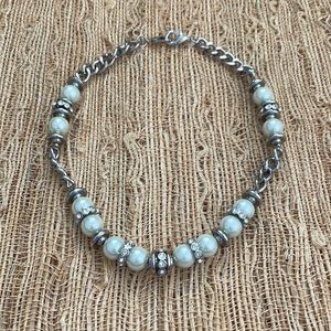 Premier Necklace- silver and pearl